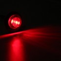 4pcs 12V/24V Red Mini Round LED Button Side Marker Lights Lamps Truck Trailer