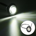 4pcs 12V/24V White Mini Round LED Button Side Marker Lights Lamps Truck Trailer
