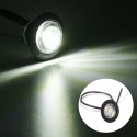 4pcs 12V/24V White Mini Round LED Button Side Marker Lights Lamps Truck Trailer