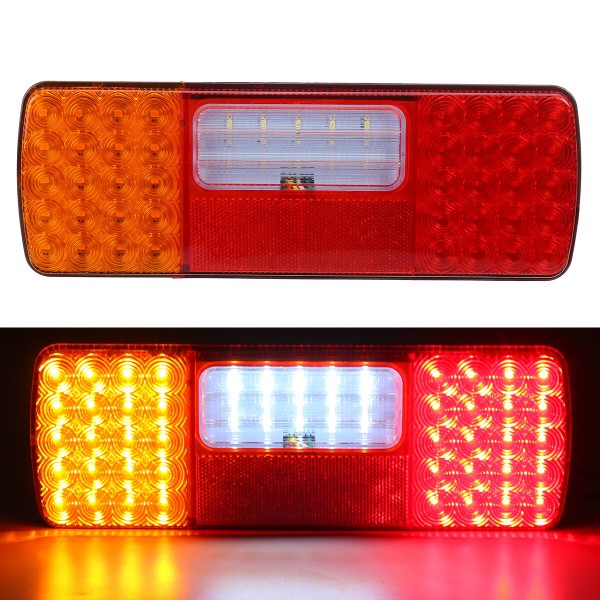 55+6LED 12-24V Left Rear Tail Light Stop Brake Light Turn Signal Indicator For Truck