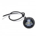 5Pcs White Light 12V-24V LED Clearance Side Marker Indicators Lights Lamp Lorry Truck Boat Trailer Bus