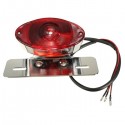 5W Motorcycle Rear Cat Eye Brake Tail Light Red Lens With Chrome Number Plate Bracket