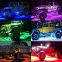 6Pcs LED RGB Off-road Light Underbody Lamp bluetooth Control For Jeep Truck Motorcycle Boat