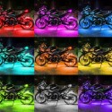 6Pcs RGB LED Neon Under Glow Light Strip Kit Atmosphere Motorcycle ATV Lights
