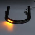 7/8inch Tube Black Cafe Racer Seat Frame Hoop Brat Loop LED Brake Turn Singal Lights