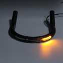 7/8inch Tube Black Cafe Racer Seat Frame Hoop Brat Loop LED Brake Turn Singal Lights