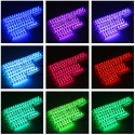 8PCS Car Motorcycle ATV Strip RGB LED Remote Under Glow Brake Light bluetooth Kit