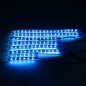 8PCS Car Motorcycle ATV Strip RGB LED Remote Under Glow Brake Light bluetooth Kit