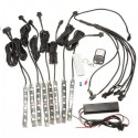 8pcs Motorcycle SportBike Strip RGB LED 5050SMD Remote Glowing Multicolor Lights