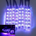 8pcs Motorcycle SportBike Strip RGB LED 5050SMD Remote Glowing Multicolor Lights