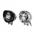 Black / Chrome LED Motorcycle Bullet Headlights High/Low Beam Head Light Lamp