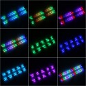 Colorful 2 X 3FT LED Whip Light + 4 PODS Under Car Glowing Lights Strobe bluetooth APP Control For Jeep ATV