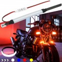 Front Rear Lights Motorcycle LED Strip Flexible Signal Light Indicator Ring w/ Controller