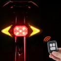 LED Wireless Remote Control Bicycle Rear Turn Signal Tail Light USB Charging Waterproof