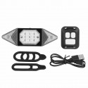 LED Wireless Remote Control Bicycle Rear Turn Signal Tail Light USB Charging Waterproof