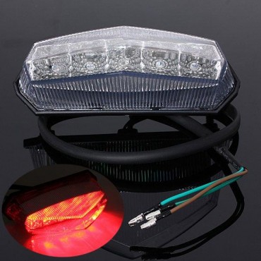 Motorcycle 10LEDs License Plate Turn Tail Indicator Brake Lights