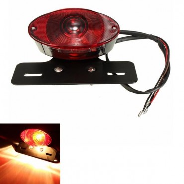 Motorcycle Cat Eye Rear Brake Tail Light With Bracket