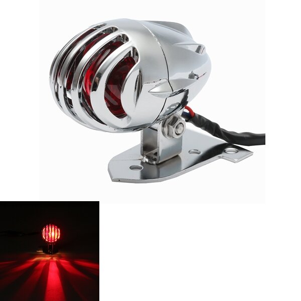 Motorcycle Chrome Rear Tail Brake License Light For Yamaha Bobber Chopper Harley