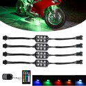 Motorcycle Decoration Light ATV RGB LED Neon Under Glow Light Strip Kit
