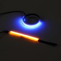 Motorcycle Duel Color LED Turn Signal Front Rear Fork Shock Strip Brake Running Lights Kit 60SMD IP68