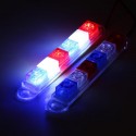 Motorcycle Electric Cars Warning Red&Blue&White LED Flashing Light