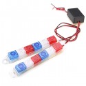 Motorcycle Electric Cars Warning Red&Blue&White LED Flashing Light