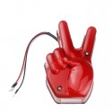 Motorcycle Hand Victory LED Red Light Stop Lamp Peace Sign Tail Light For Cafe Racer Chopper Bobber Custom Universal