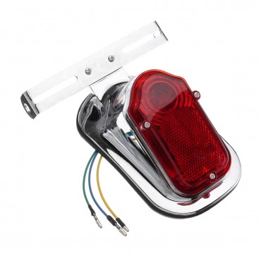 Motorcycle Rear Tail Lights Brake Stop Light Lamp License Plate Bracket For Chopper Cafe Race