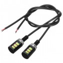 Pair 12V LED Universal Motorcycle Car License Plate Screw Bolt Light Lamps Red Pink Green Yellow