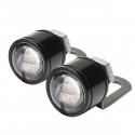 Pair 12V Motorcycle Mirror Mount Eagle Eye LED Flash Strobe Backup DRL Lights Lamp