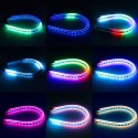 RGB APP Slim Flexible LED DRL Daytime Running Strip Light Headlight Universal