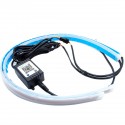 RGB APP Slim Flexible LED DRL Daytime Running Strip Light Headlight Universal