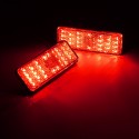 Rectangle Reflector LED Rear Tail Brake Stop Light Car Motorcycle 6-Colors