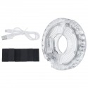 USB 18 Modes LED Bicycle Cycling Wheel Hub Light 7 Color Waterproof Bike Lamp