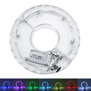 USB 18 Modes LED Bicycle Cycling Wheel Hub Light 7 Color Waterproof Bike Lamp