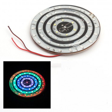 Universal 12V Motorcycle LED Light Decoration 10cm 8cm Circle Flashing Light