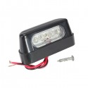 Universal Black 4 LEDs Lamps Number Plate Tail Light E-marked