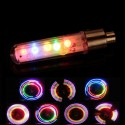 Wheel Tyre Spoke Valve Cap Neon 5 LED Lights Lamp 32 Modes for Bicycle Bikes