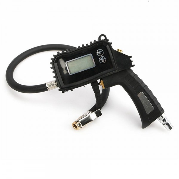 100PSI Bar Tyre Inflator LED LCD Digital Metal Air Pressure Tire Gauge Tester PSI With Hose For Motorcycle Car