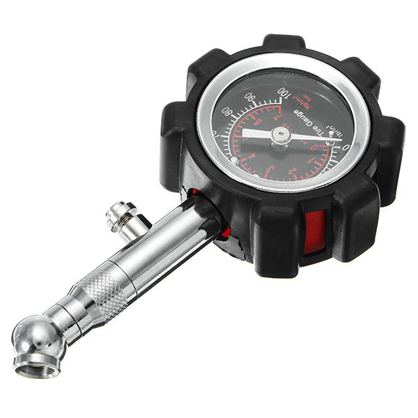 100Psi Tire Inflator Gauge Meter Tools For Car Motorcycle Truck SUV Balls