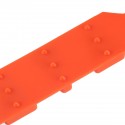 10Pcs Orange Snow Chain Tire Emergency Rainproof Nylon Wear-Resistant Low Temperature