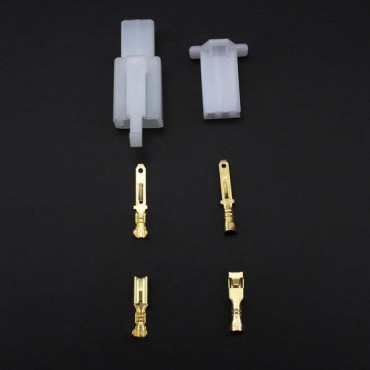 2X 2.8mm Male Female 2 Flat Way Connectors Terminal for Motorcycle Car