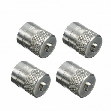 4pcs Air Wheel Tyre Cover Rim Tire Valve Dust Stems Caps Chrome Aluminium For Motorcycle Van Bicycle Car Universal