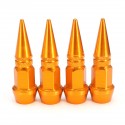 4pcs Tire Dustproof Wheel Stem Valve Caps Aluminum Car Auto Bike Spike Shape