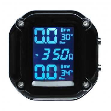 AN-11 Motorcycle Tire Pressure Monitoring System Real Time Sun Protection LCD Display 2 External WI Sensor Motor TPMS