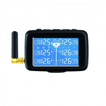 U901T TPMS Wireless Tire Pressure Monitoring System with 6 External Sensors Replaceable Battery LCD Display For Auto Truck