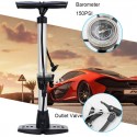 High Pressure Portable Tire Air Floor Pump With Gauge Motorcycle Bike Car Aluminum Alloy