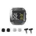 M3-C Motorcycle Tire Pressure Monitoring System Sun Protection LCD Display 2 External WI Sensor Motor TPMS