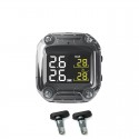 M3-C Motorcycle Tire Pressure Monitoring System Sun Protection LCD Display 2 External WI Sensor Motor TPMS