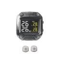 M3-C Motorcycle Tire Pressure Monitoring System Sun Protection LCD Display 2 External WI Sensor Motor TPMS